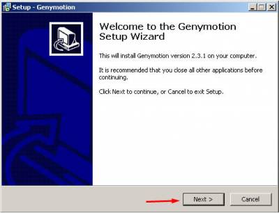 Установка Genymotion на Windows